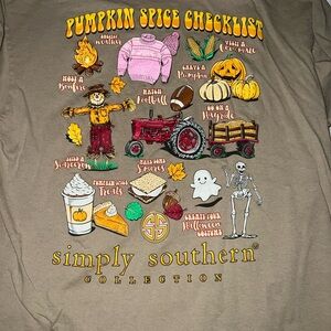 Simply Southern Pumpkin Fall long sleeve size L